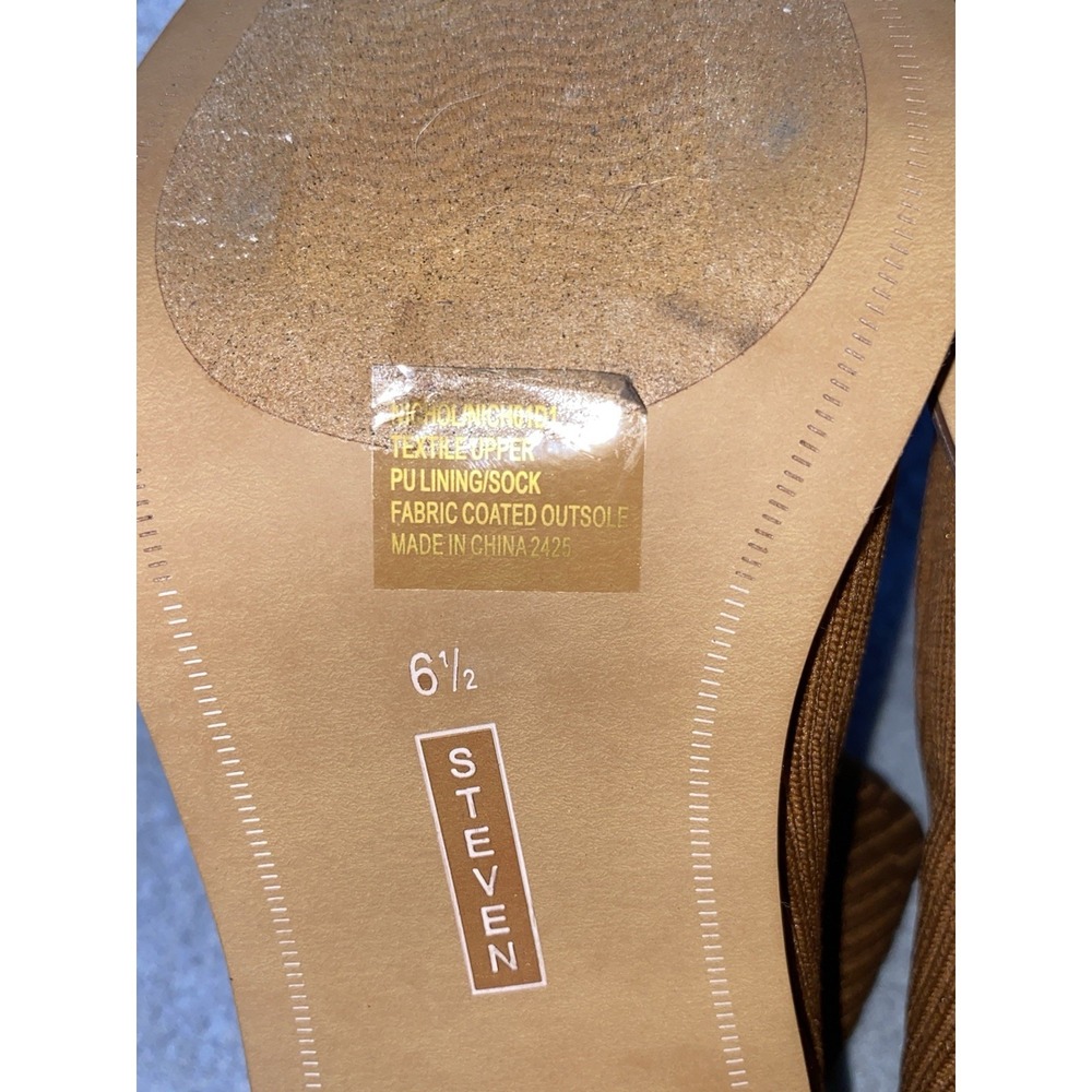 Steve Madden Sock Boots Womens Size 6.5 Nichol Brown Block Heel Pointed Toe - Picture 5 of 7